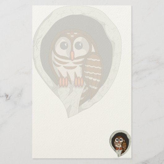 Selene de Uil Stationery Briefpapier (Voorkant)