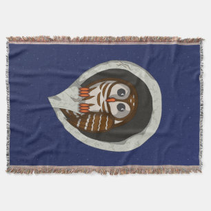 Selene the Owl Throw Blanket Deken