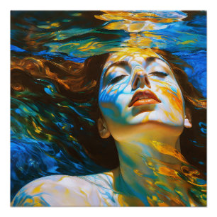 "Selene" - Vrouwen in het water Perfect Poster
