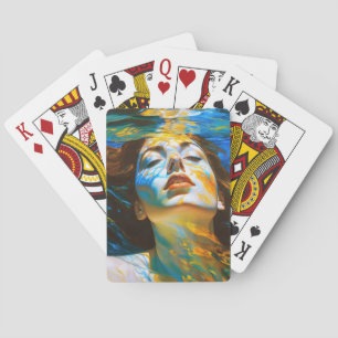 "Selene" - Vrouwen in het water Pokerkaarten