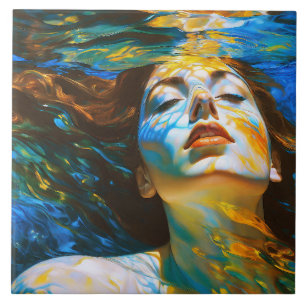 "Selene" - Vrouwen in het water Tegeltje
