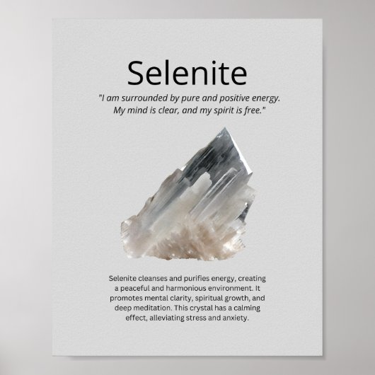 Seleniet Crystal Betekenis Poster (Voorkant)