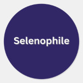 Selenophile Moon Lover Ronde Sticker (Voorkant)