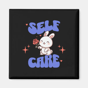 Self Care Amerikaanse Traditionele Roos Bunny Stic Magneet