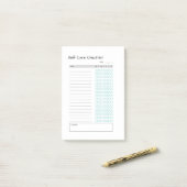 Self Care Checklist Aangepaste briefhoofd Post-it® Notes (Op bureau)