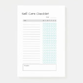 Self Care Checklist Aangepaste briefhoofd Post-it® Notes (Voorkant)