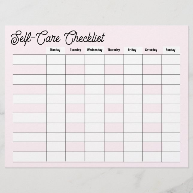 Self-Care Checklist Briefhoofd (Voorkant)