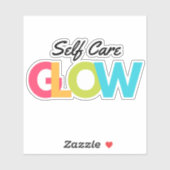 Self Care Glow Mental Health Journal Sticker (Vel)