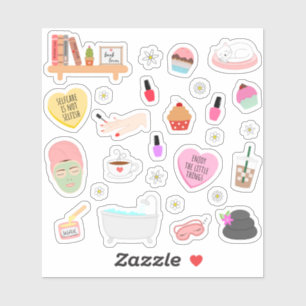 Self Care Me Time Cozy Chilling Bullet Journal Sticker