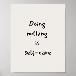 Self-care quote poster