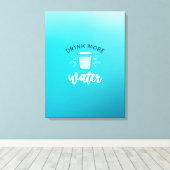 Self Care Tip - Drink meer water Canvas Afdruk (Insitu (Houten vloer))