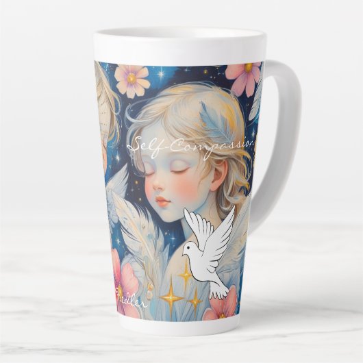 Self Compassion-Latte Mug (Angle droit)