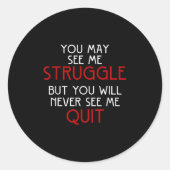 Self Employed Lancer New Quote Gift Retro Design Ronde Sticker (Voorkant)