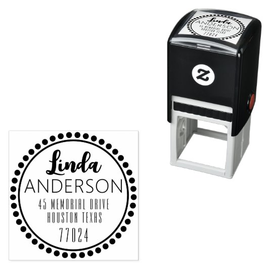 Self Inking 1,5-inch x1,5-inch Sjabloon stempel (In situ)