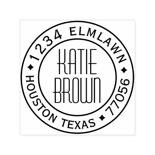 Self Inking 1,5-inch x1,5-inch Sjabloon stempel (Design)