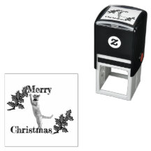 Self Inking Stamp - Vrolijk kerstfeest Holly en Ca