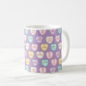 Self Love Candy Hearts - Purple Coffee Mug (Devant droit)