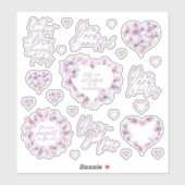 Self Love Cherry Blossom Custom-Cut Vinyl Stickers (Vel)