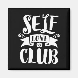Self Love Club White Aangepaste achtergrondkleur Magneet