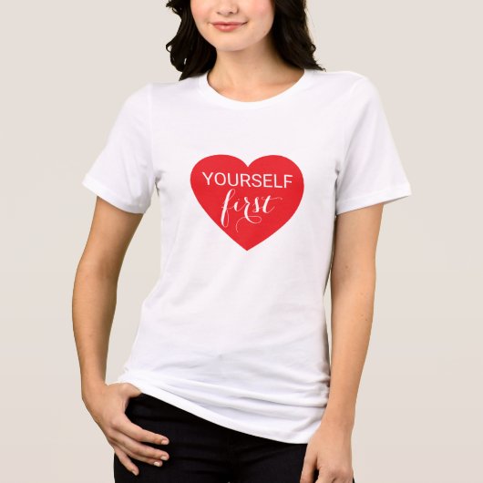 Self Love First Comfort Fit Tri-Blend T-shirt (Voorkant)