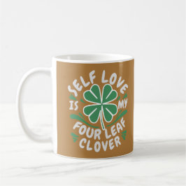 Self Love Four Leaf Clover Motivatie Koffiemok