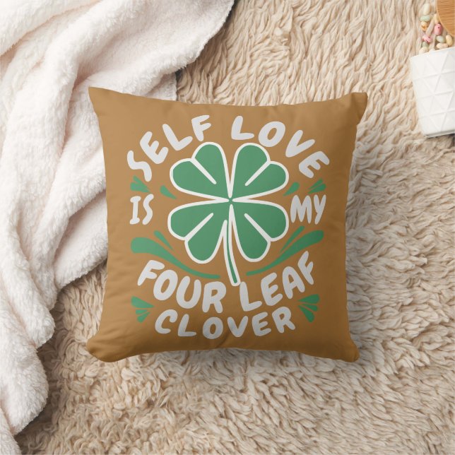Self Love Four Leaf Clover Sierkussen (Deken)