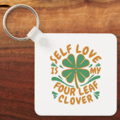 Self Love Four Leaf Clover Sleutelhanger -Inspirer (Voorkant)