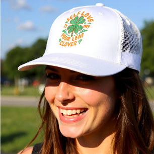 Self Love Four Leaf Clover Trucker Hat Pet