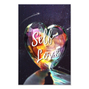 Self Love Galaxy Hart Inspirerend Uitbreiding Foto Afdruk