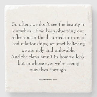 self-love quote  stenen onderzetter