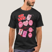 Self Love Retro Valentijnsdag Happy Face Boho He T-shirt (Voorkant)