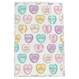 Self Love Snoep Hearts - White Gift Bag Medium Cadeauzakje
