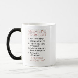 Self-Love To-Do List – Minimalistische Affirmatie Magische Mok