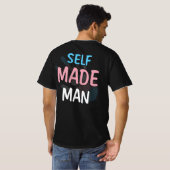 Self Made Man Transman LGBT Trans Pride Flag Gift T-shirt (Achterkant volledig)