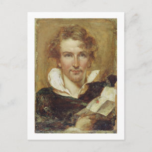 Self Portrait, 1823 (olie op papier op paneel) Briefkaart