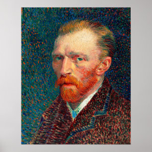 Self-Portrait (1887) van Vincent Van Gogh Poster