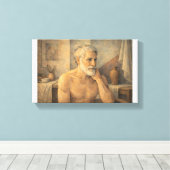 SELF PORTRAIT - Contemplative artist Canvas Afdruk (Insitu (Houten vloer))