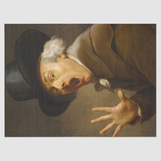Self-Portrait, The Surprise by Joseph Ducreux Tissuepapier (Voorkant)