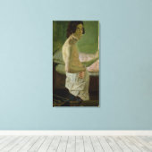 Self Portrait voor de Easel, c.1828 Canvas Afdruk (Insitu (Houten vloer))