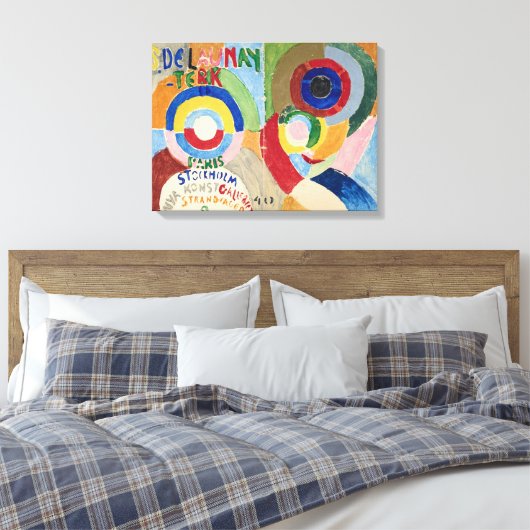 Self Portret Hoesje | Sonia Delaunay-Terk | Canvas Afdruk (Insitu (Slaapkamer))