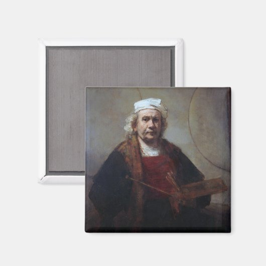 Self-Portret met twee cirkels, Rembrandt Magneet (Voorkant / Achterkant)