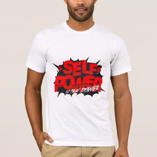 Self Power is een echt grafisch T-shirt (Voorkant)