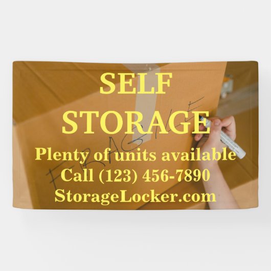 Self Storage Edit Text Spandoek (Horizontaal)