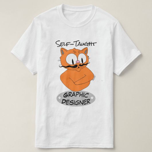 Self-Taught GRAPHIC DESIGNER Señor Gato™ T-shirt (Design voorkant)