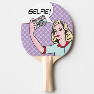 Selfie Comic Book Ping Pong Paddle Tafeltennisbatje