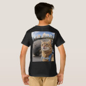Selfie de chat à Chicago Bean Kids T-shirt Basic (Dos entier)