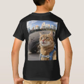 Selfie de chat à Chicago Bean Kids T-shirt Basic (Dos)
