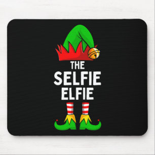Selfie Elfie Elf Bijpassende Familie Kerstmis Muismat
