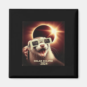 Selfie Ferret Kinder Mannen Zonsverduistering Ferr Magneet