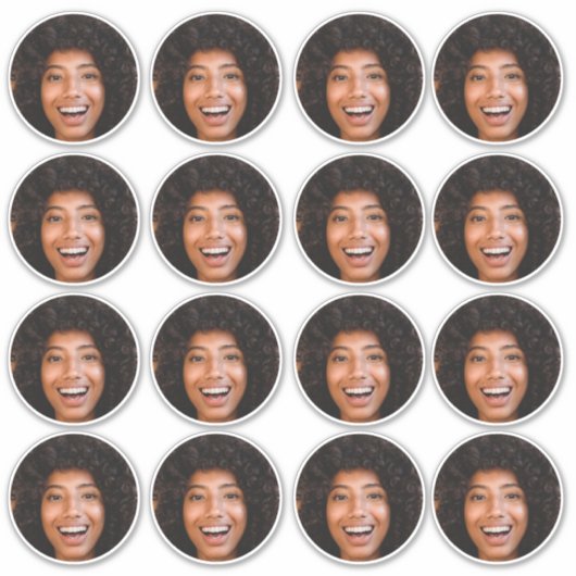 Selfie | Foto van uw gezicht Fun Bachelorette Part Sticker (Voorkant)